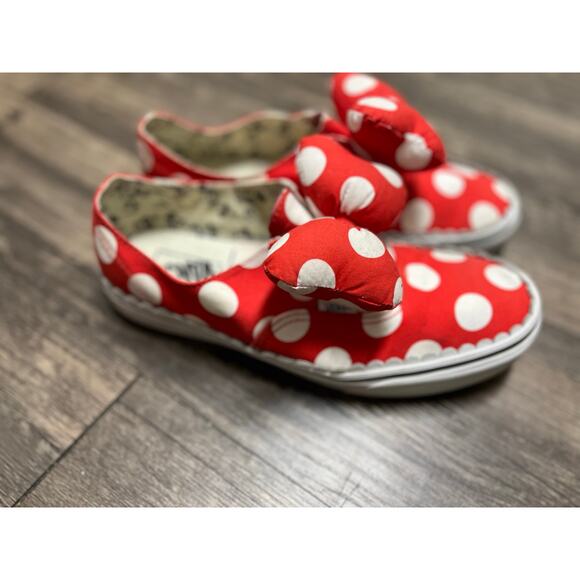 Rare Disney x Vans Authentic Gore Minnie Red Bow Women’s 11 / Men’s 9.5 EUC - Picture 4 of 9